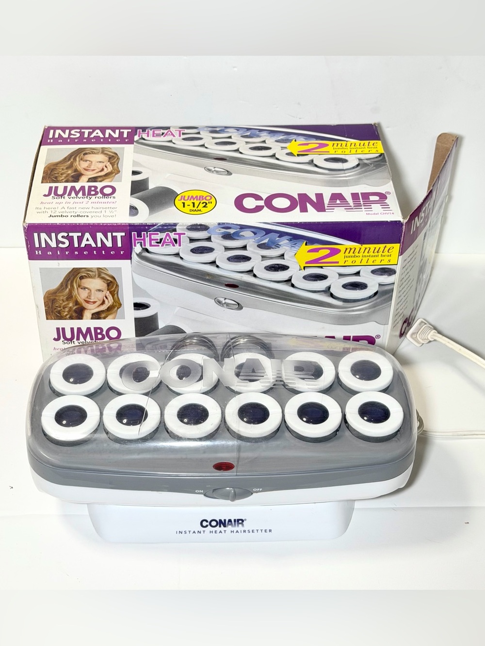 Conair Instant Heat Hot Roller Hairsetter CHV14 Jumbo 12-Pack